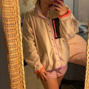 Tan fleece jacket